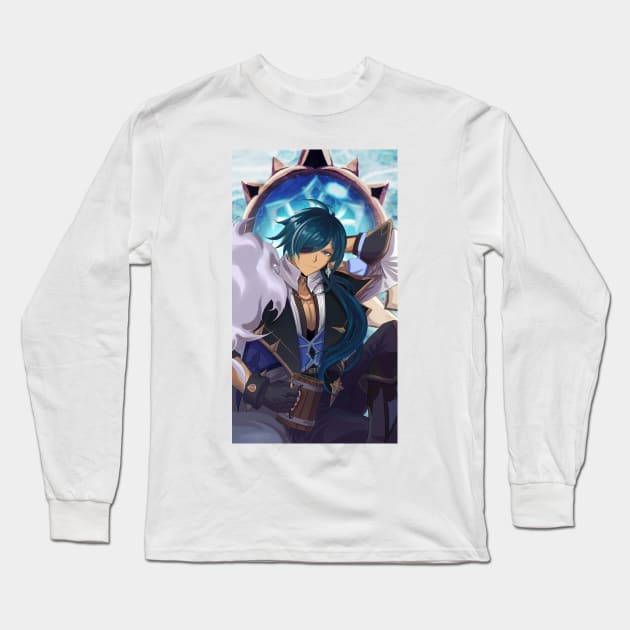 Kaeya Genshin Impact Long Sleeve T-Shirt by Mistiqarts